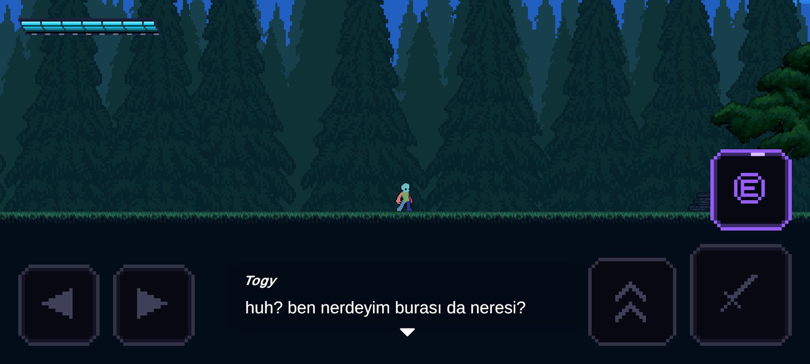 Togy pikselli ormanda: huh? ben nerdeyim burası da neresi?